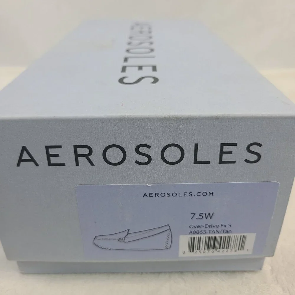 Aerosoles Over-Drive Womens Tan Loafers Sz 7.5 Lightweight Slip-On Comfort Shoes - Picture 9 of 10